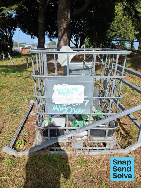 Graffiti on a fence, building or structure — a report photo