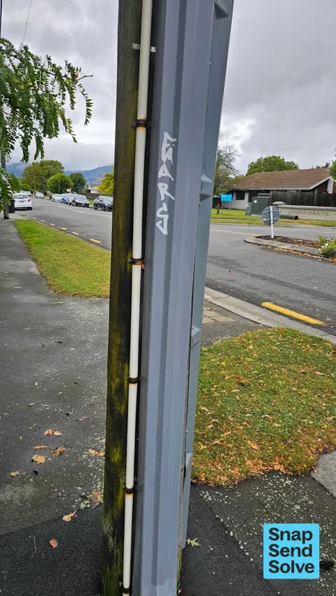 Graffiti on a fence, building or structure, a report photo