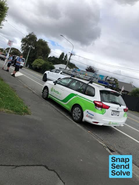 Hazard, vehicle, a report photo