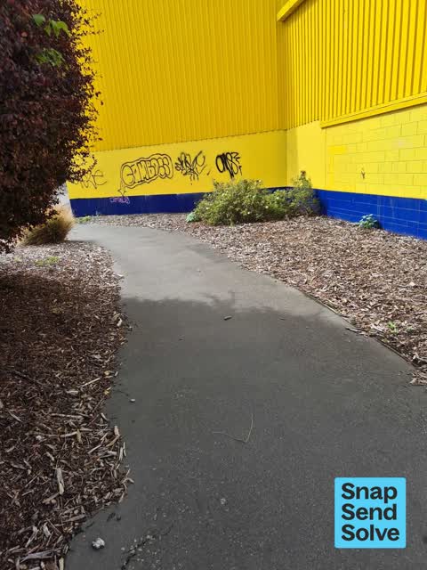 Graffiti on a fence, building or structure — a report photo