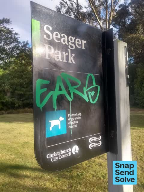 Graffiti on a playground or in a park — a report photo