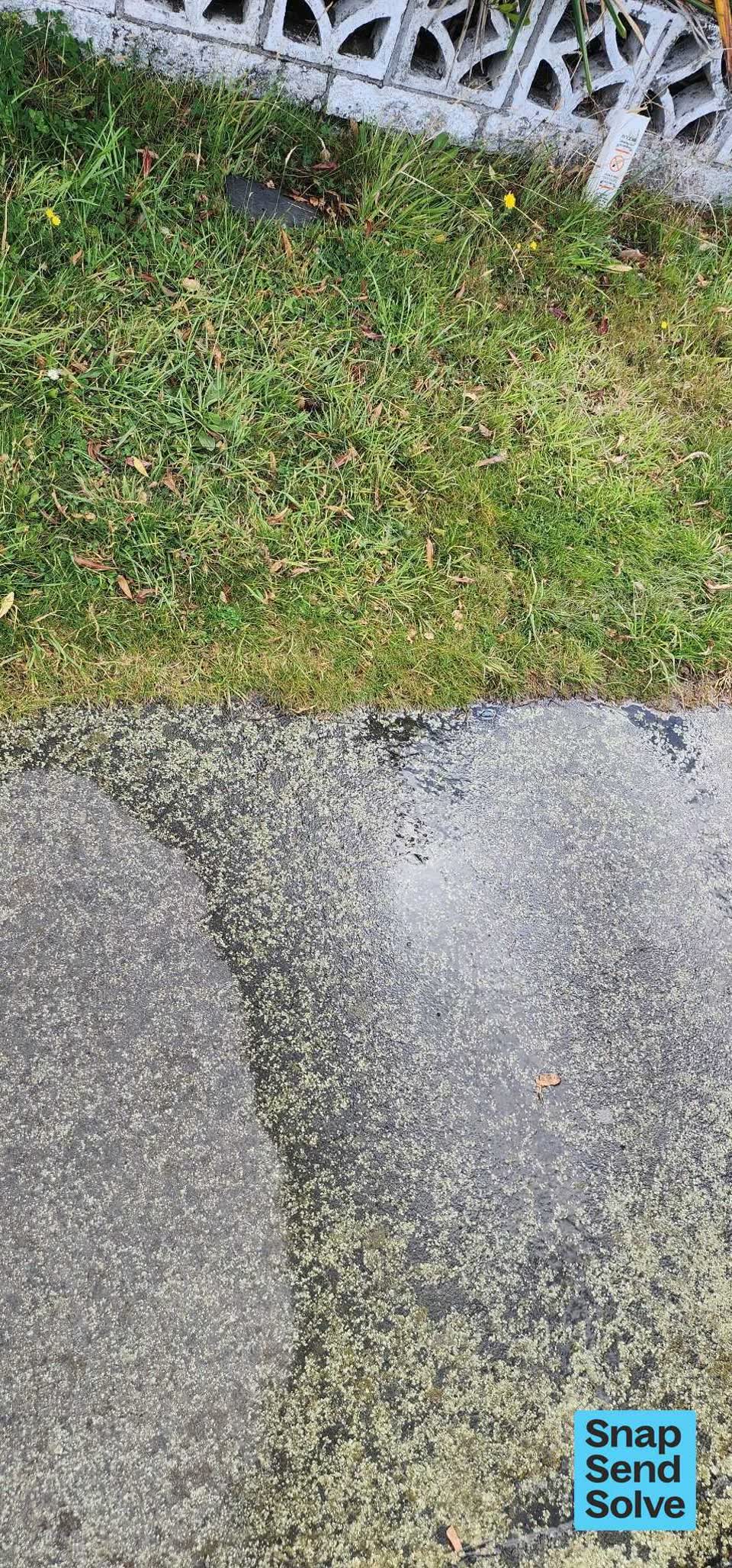 The photograph attached to this water leak report