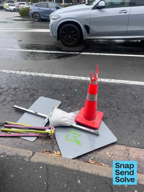 Poles and Signage - General, a report photo