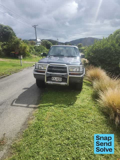 Hazard, vehicle, a report photo