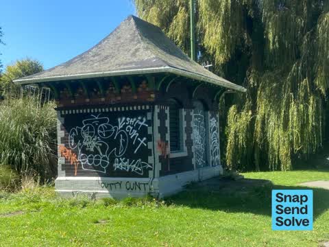 Graffiti on a fence, building or structure — a report photo