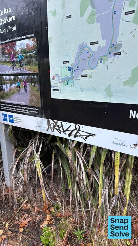 Graffiti on a sign, mural or public art — a report photo