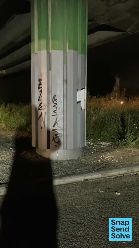 Graffiti on a fence, building or structure, a report photo