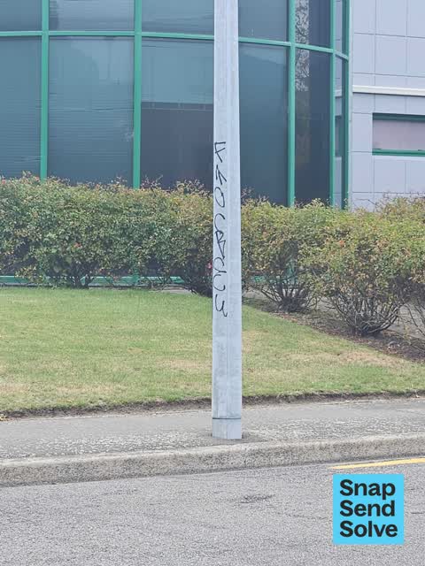Graffiti on a fence, building or structure — a report photo