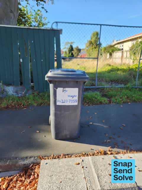 Rubbish and Bins - General, a report photo