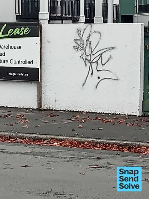 Graffiti on a fence, building or structure, a report photo