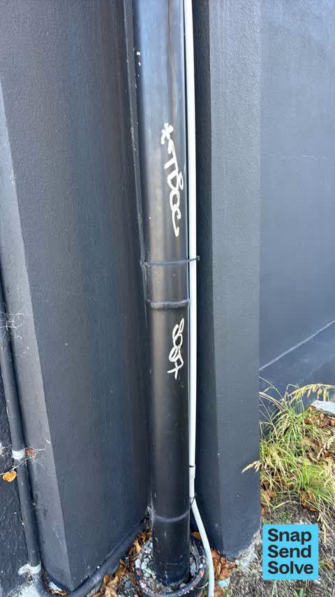 Graffiti on a fence, building or structure, a report photo
