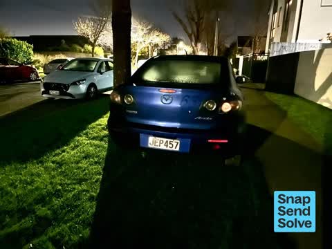 Hazard, vehicle, a report photo