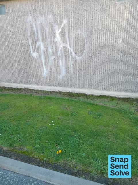 Graffiti on a fence, building or structure, a report photo