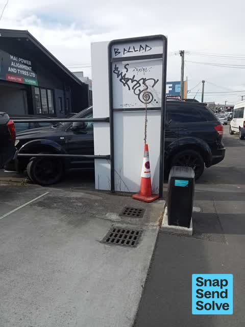 Graffiti on a fence, building or structure, a report photo