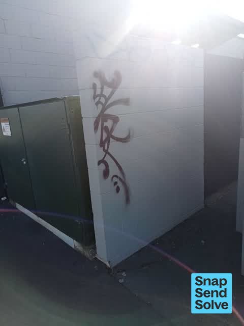 Graffiti on a fence, building or structure, a report photo