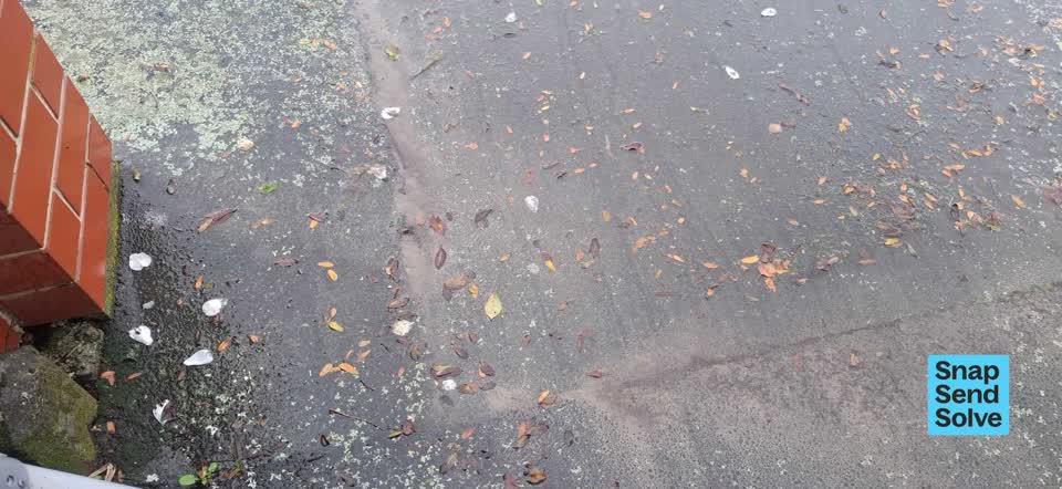 The photograph attached to this water leak report
