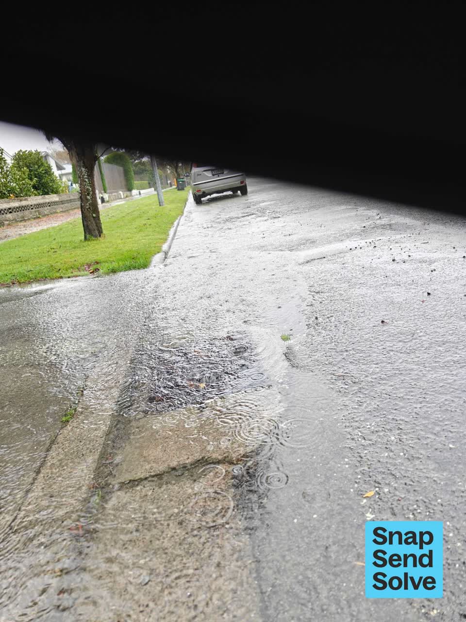 The photograph attached to this street gutters / storm water report