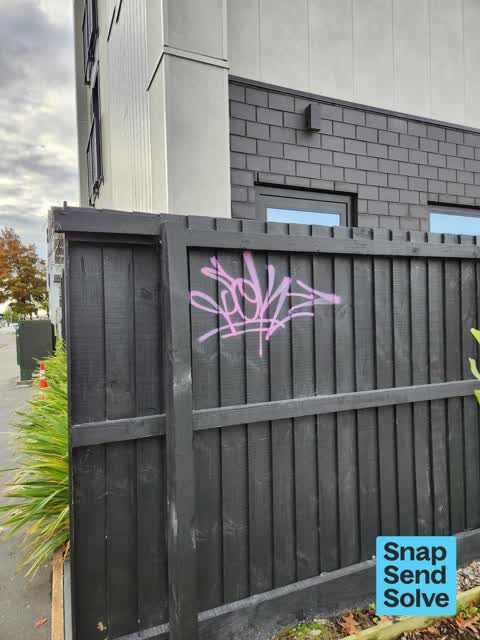 Graffiti on a fence, building or structure — a report photo