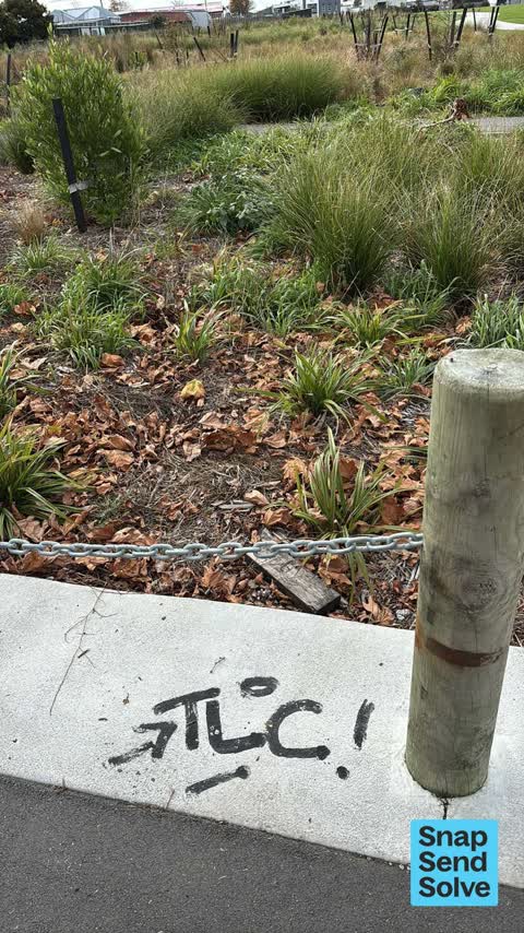 Graffiti on a road, footpath or bridge — a report photo