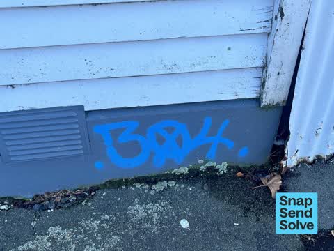 Graffiti on a fence, building or structure — a report photo