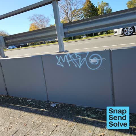 Graffiti on a fence, building or structure — a report photo