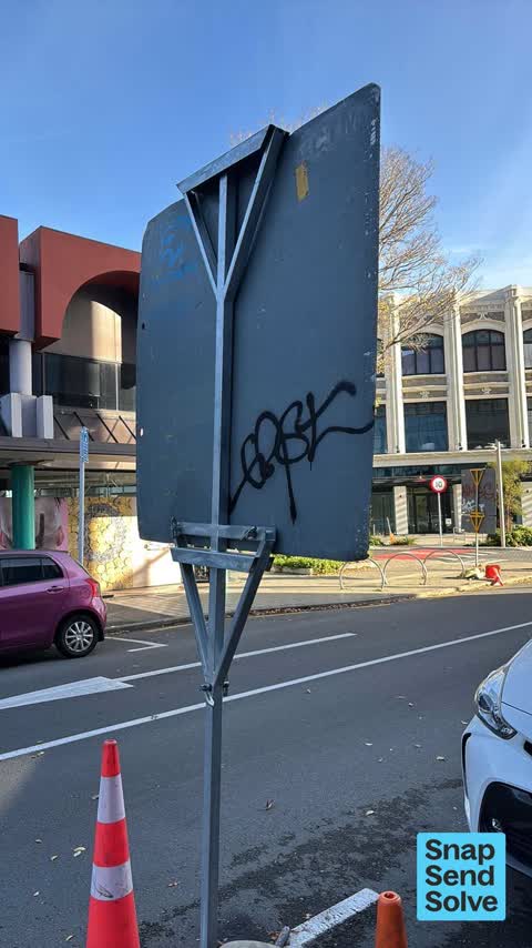 Graffiti on a sign, mural or public art — a report photo