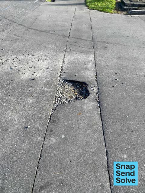 Pothole — a report photo