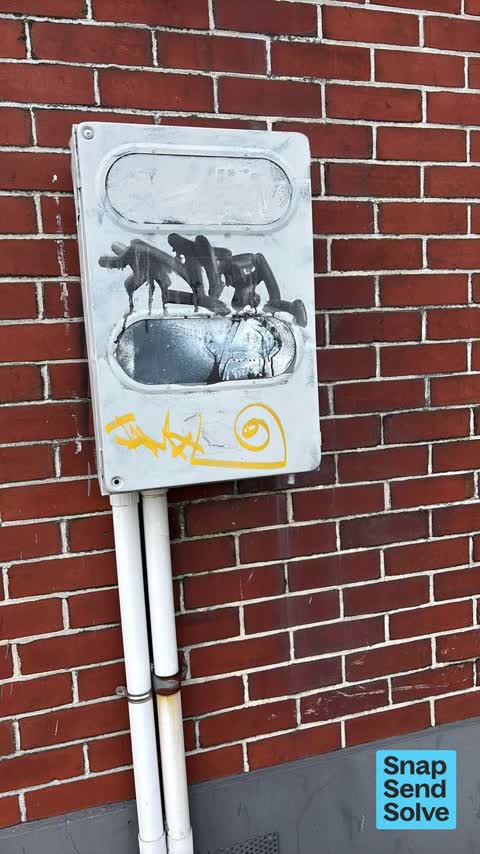 Graffiti on a fence, building or structure, a report photo