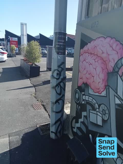 Graffiti on a fence, building or structure — a report photo