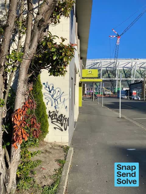 Graffiti on a fence, building or structure, a report photo