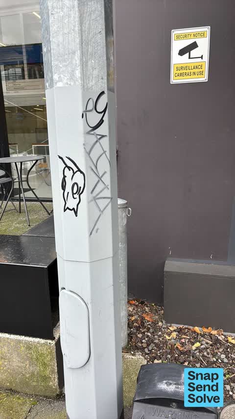 Graffiti on a fence, building or structure, a report photo