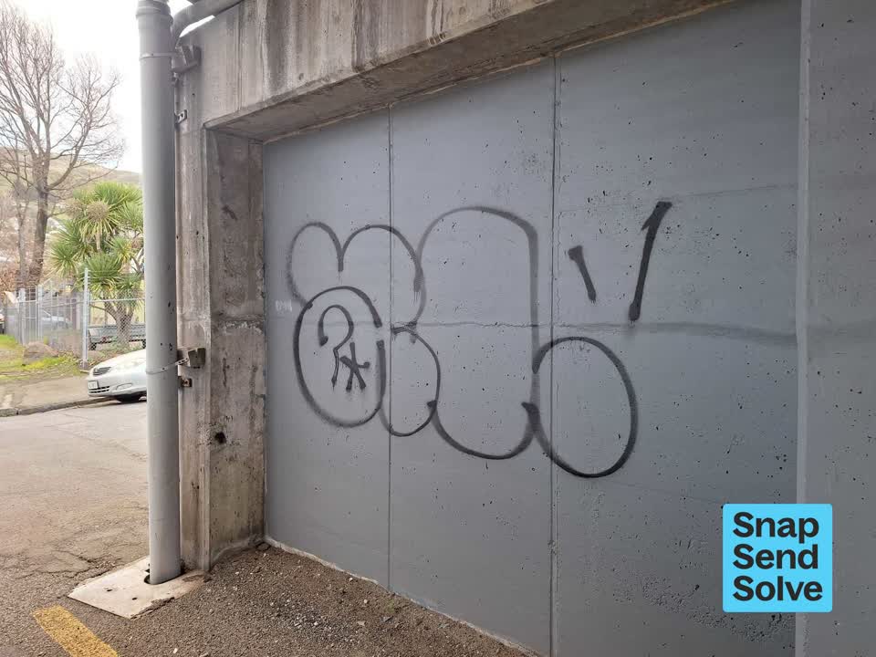 The photograph attached to this graffiti on a fence, building or structure report