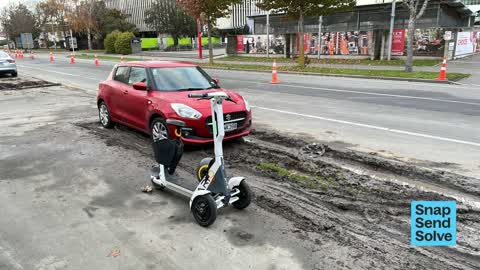 Hazard, vehicle, a report photo
