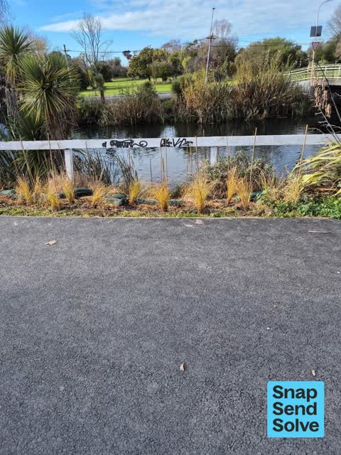 Graffiti on a fence, building or structure — a report photo