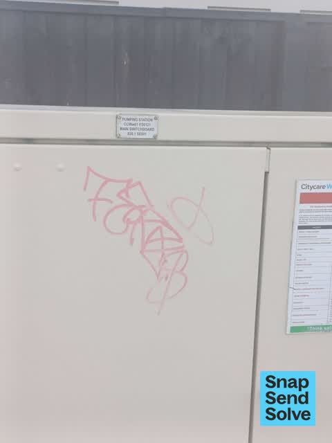 Graffiti on a fence, building or structure, a report photo