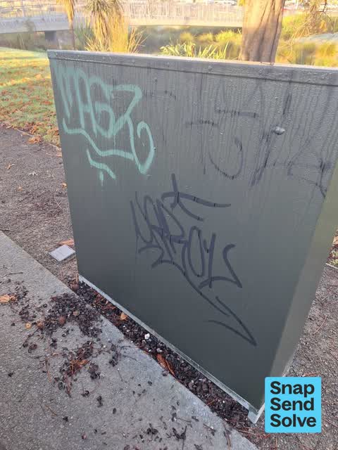 Graffiti on a fence, building or structure — a report photo