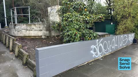 Graffiti on a fence, building or structure — a report photo