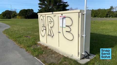 Graffiti on a fence, building or structure — a report photo