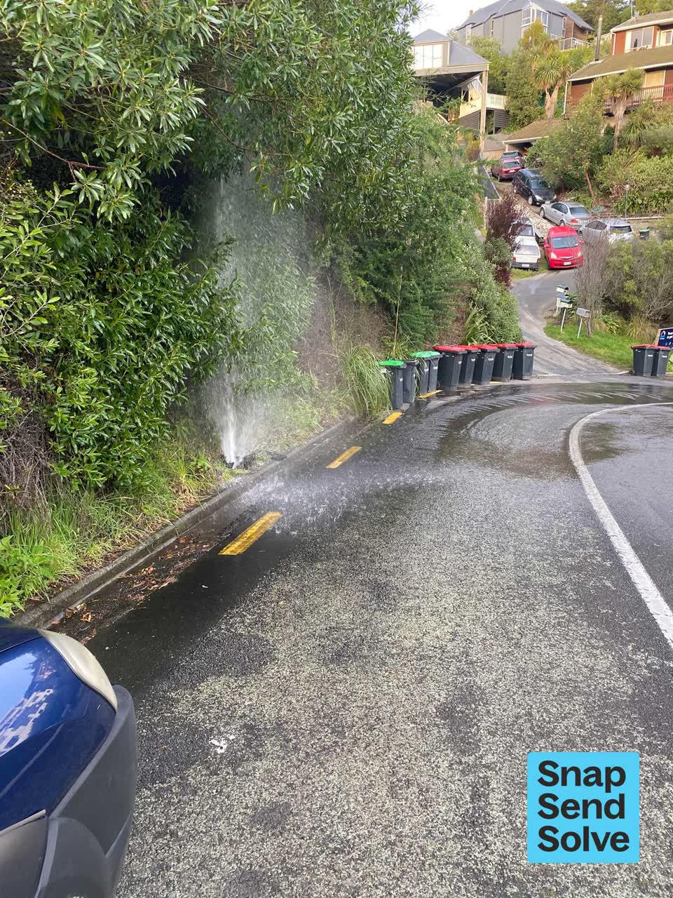 The photograph attached to this water leak report