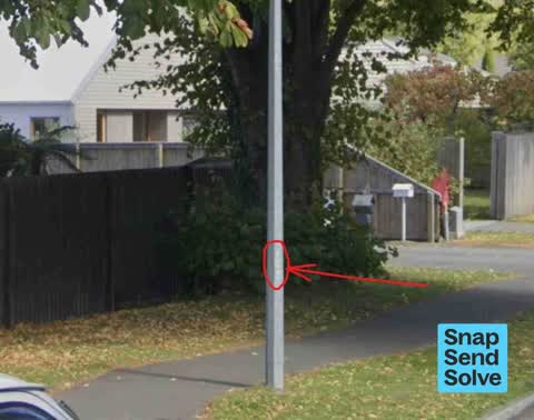 Graffiti on a traffic light pole or cabinet, or wa, a report photo