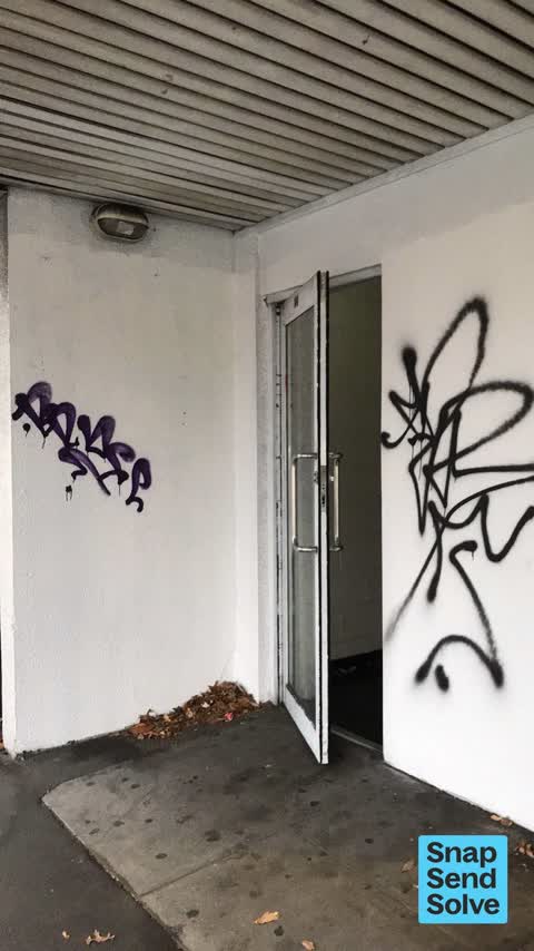Graffiti on a fence, building or structure — a report photo