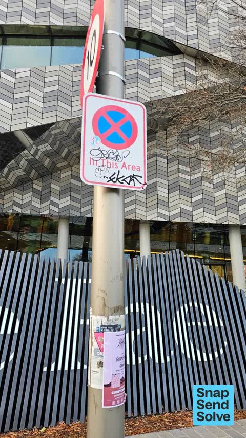 Graffiti on a fence, building or structure — a report photo