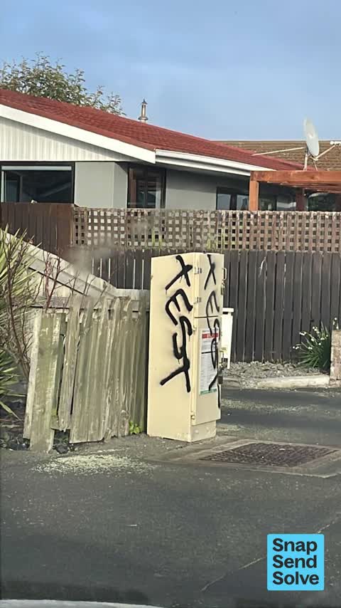 Graffiti on a fence, building or structure, a report photo
