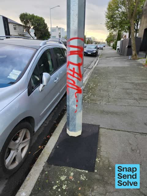 Graffiti on a fence, building or structure — a report photo