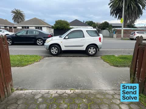 Hazard, vehicle, a report photo