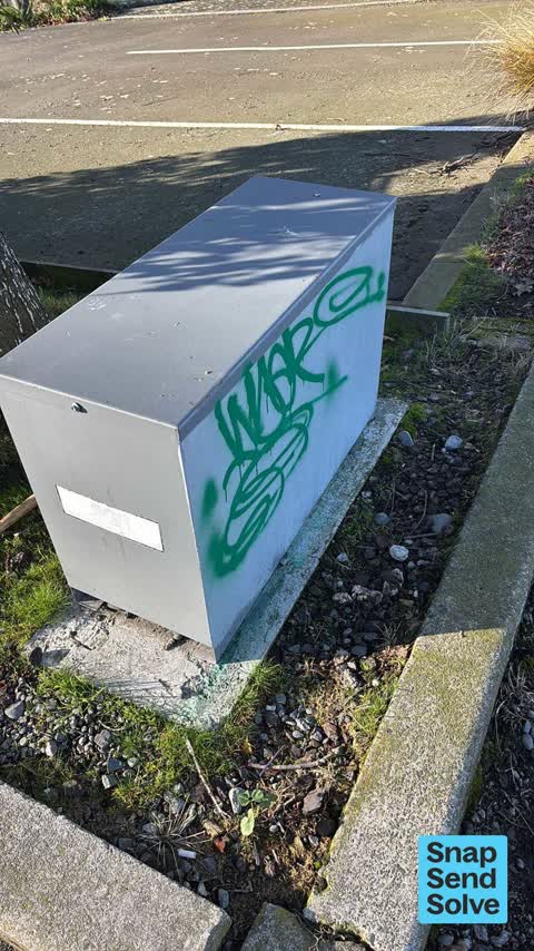 Graffiti on a fence, building or structure — a report photo