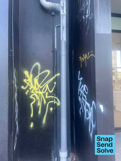 Graffiti on a fence, building or structure — a report photo
