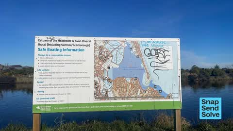 Graffiti on a sign, mural or public art, a report photo