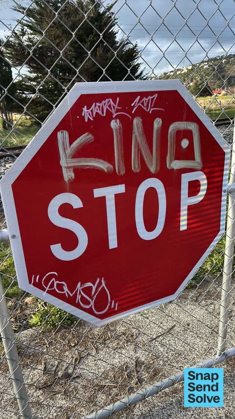 Graffiti on a fence, building or structure, a report photo