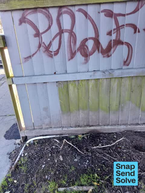 Graffiti on a playground or in a park — a report photo